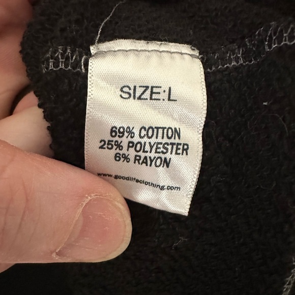 Goodlife Men’s Crew Sweatshirt. Black. Large - Picture 2 of 3